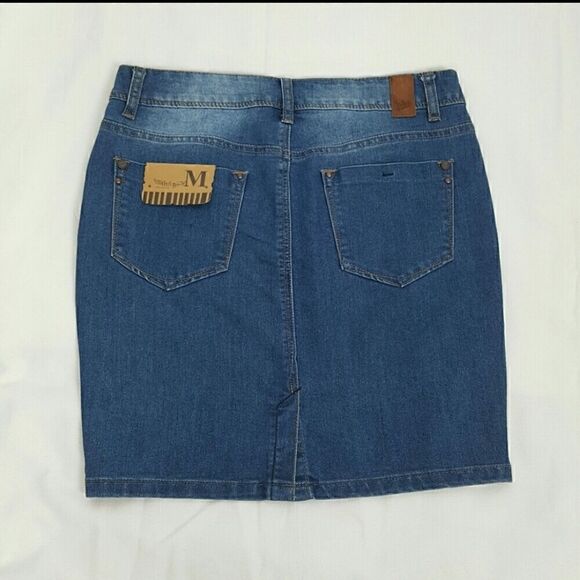 H&G WOMEN'S DENIM MINI SKIRT SIZE MEDIUM - Picture 2 of 6
